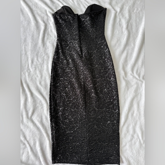 Windsor Strapless Rose Print Cocktail Dress Medium - Picture 4 of 6